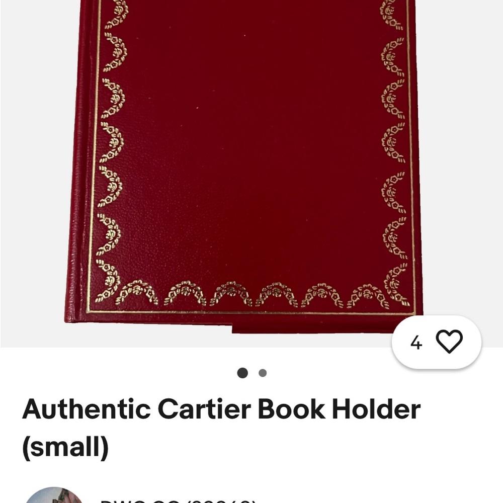 Cartier Red and Gold Book Holder